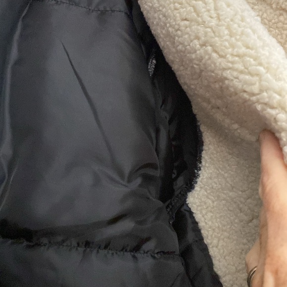 Zara H&M NWOT Biker Moto Sherpa Fur Leather Insulated Jacket Oversized Bloggers - Picture 11 of 16